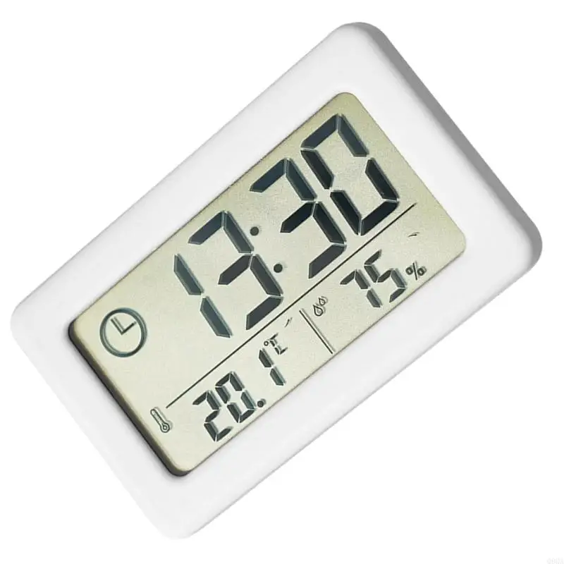 Q9QA Electronic Clock Featurings Large LCD Display and Accurate Temperature Humiditys Meter Sensoring