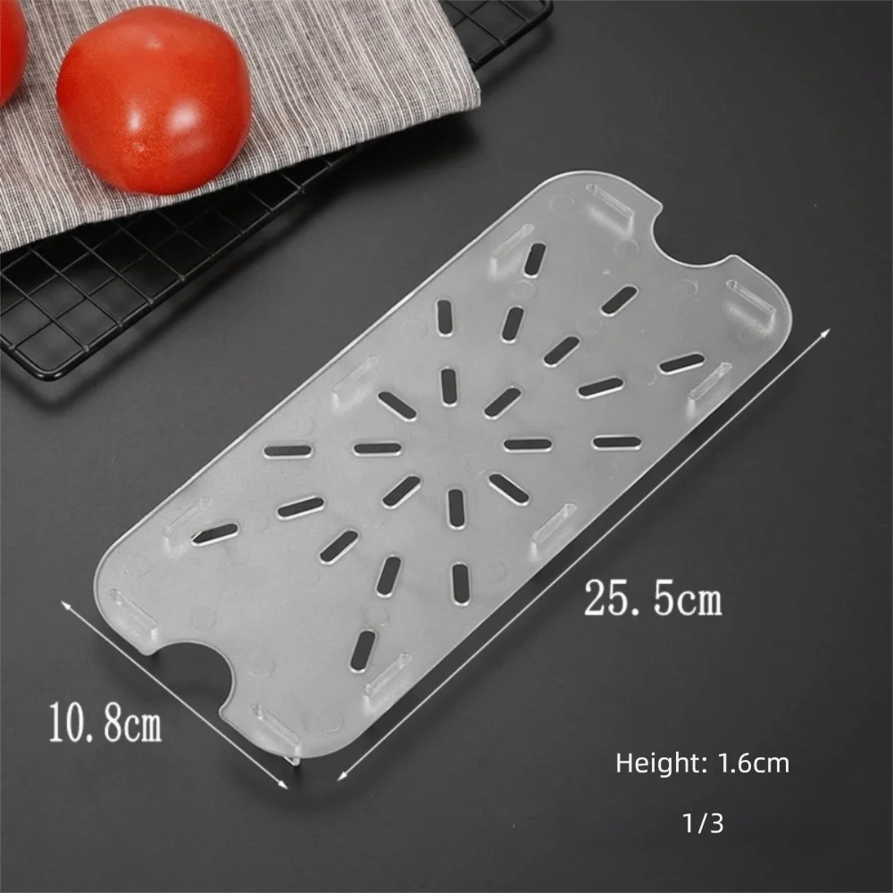 Acrylic Dish Drying Rack Nonslip Large Capacity Draining Board Lightweight 1/1 1/2 1/3 1/4 1/6 1/9 Dish Drainer Rack