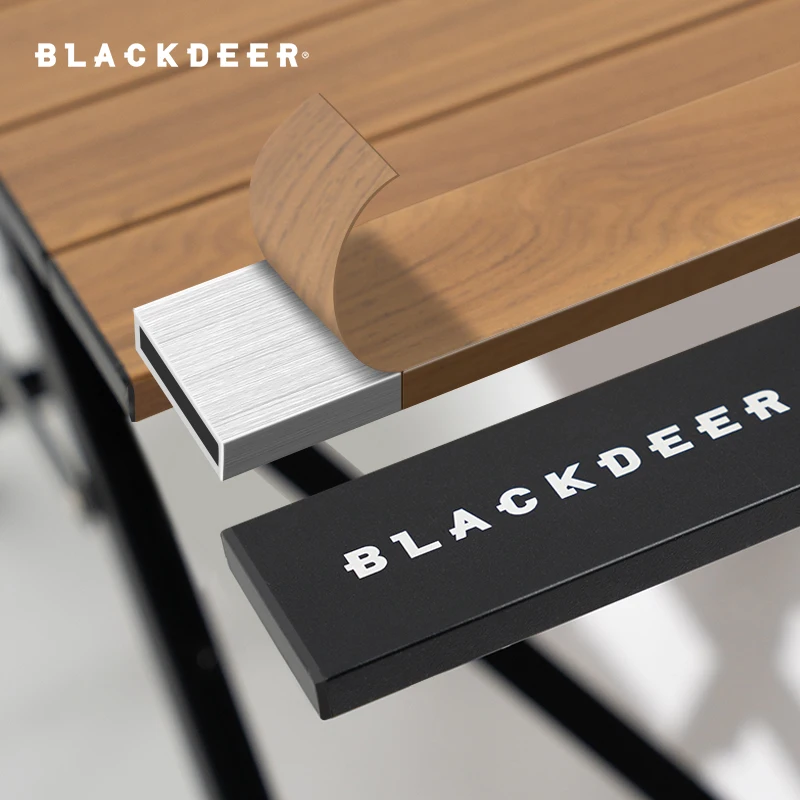 Blackdeer-Camping Folding Table, liga de alumínio, mesa de madeira portátil multifuncional, altura ajustável, piquenique ao ar livre, Quick Open