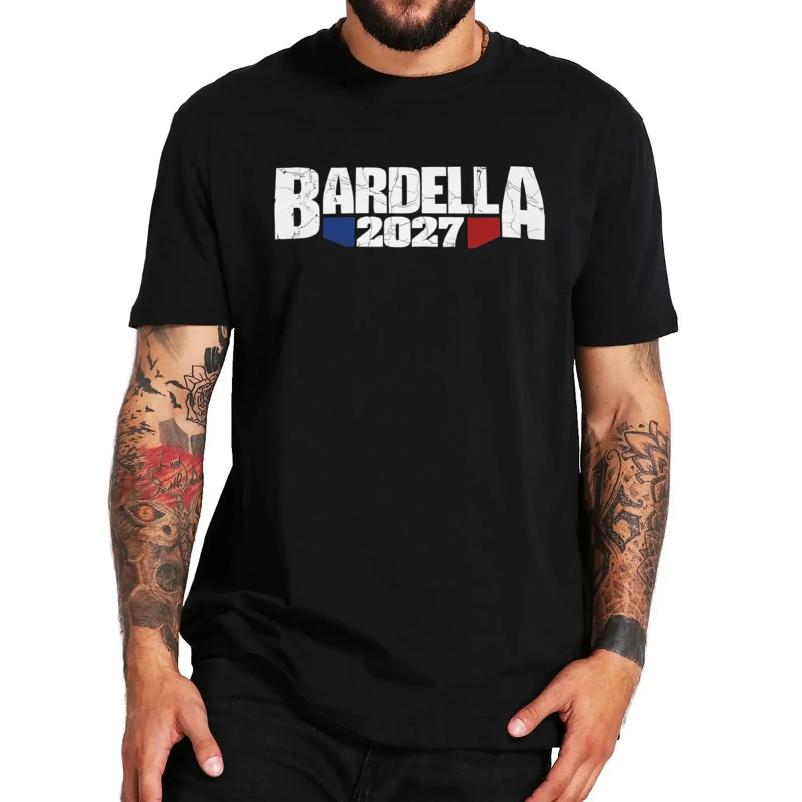 

Bardella 2027 T Shirt Retro French Text Bardella Fans Gift Tee Tops 100% Cotton Soft Unisex Casual T-shirt