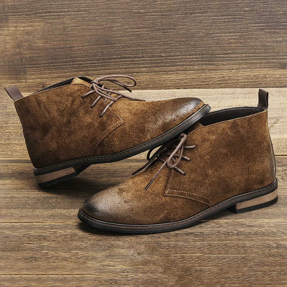 Lederstiefel Retro Komfortabel Marken-Retro-Mode 2026 Knöchelhohe Stiefel – Detail 14