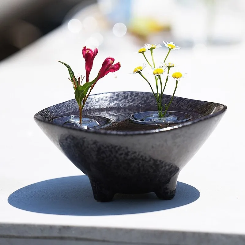 5pcs Floating Flower Hydroponic Vase Transparent Material Round Flower Holder for Floating Centerpiece Creative Home Decor