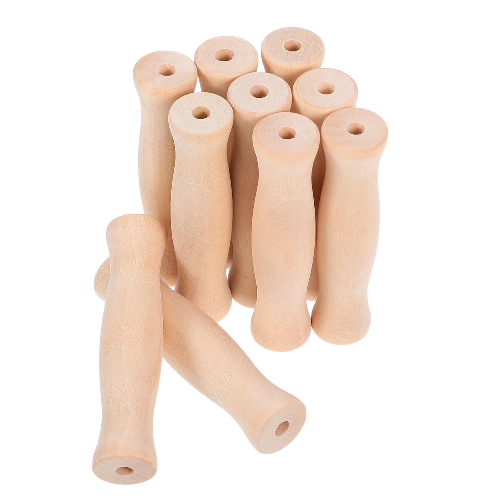 

10pcs Bucket Handle Wooden Grip Ergonomic Carry Milk Pail Replacement Gallon Painting Pails Empty Container Durability