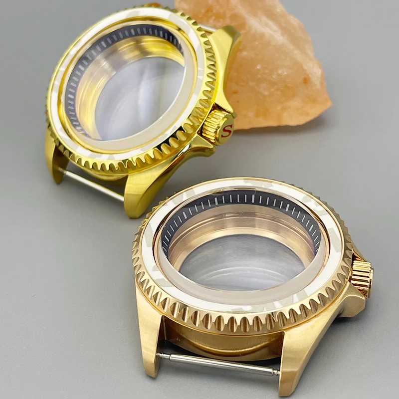 42mm SKX007 SRPD Watch Case Dome Double Sapphire Glass Transparent Back Cover Set 3 o'clock Fit NH35 NH36 7S 4R Movement
