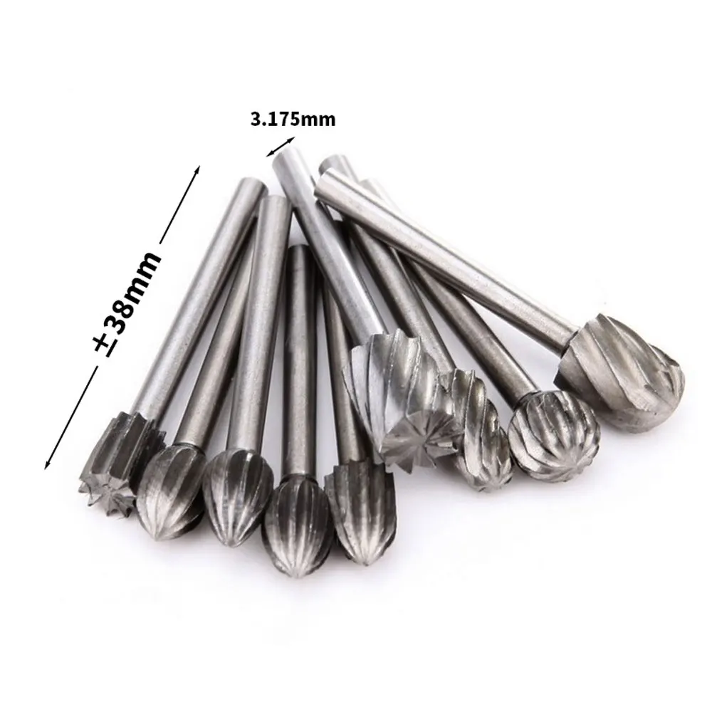 20pcs 3mm Wood Drill Bit Nozzles for Dremel Attachments HSS Stainless Steel Wood Carving Tools Set Woodworking
