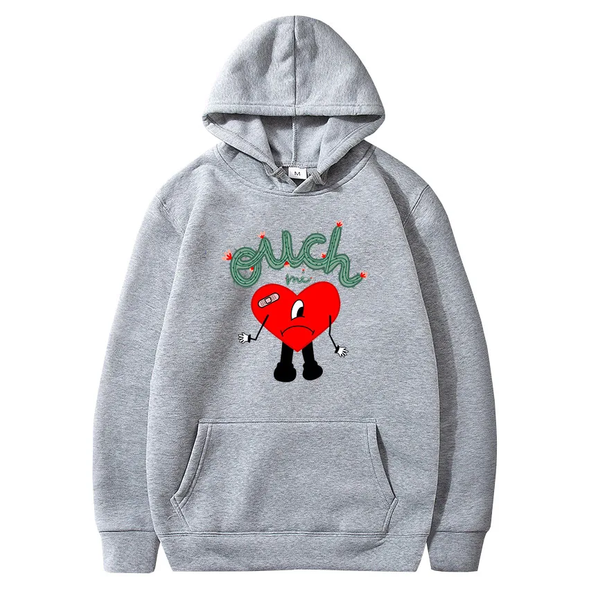 Bad bunny hoodie dos desenhos animados streetwear impressão harajuku coreano moletom solto un verano sin ti mulher anime unisex roupas