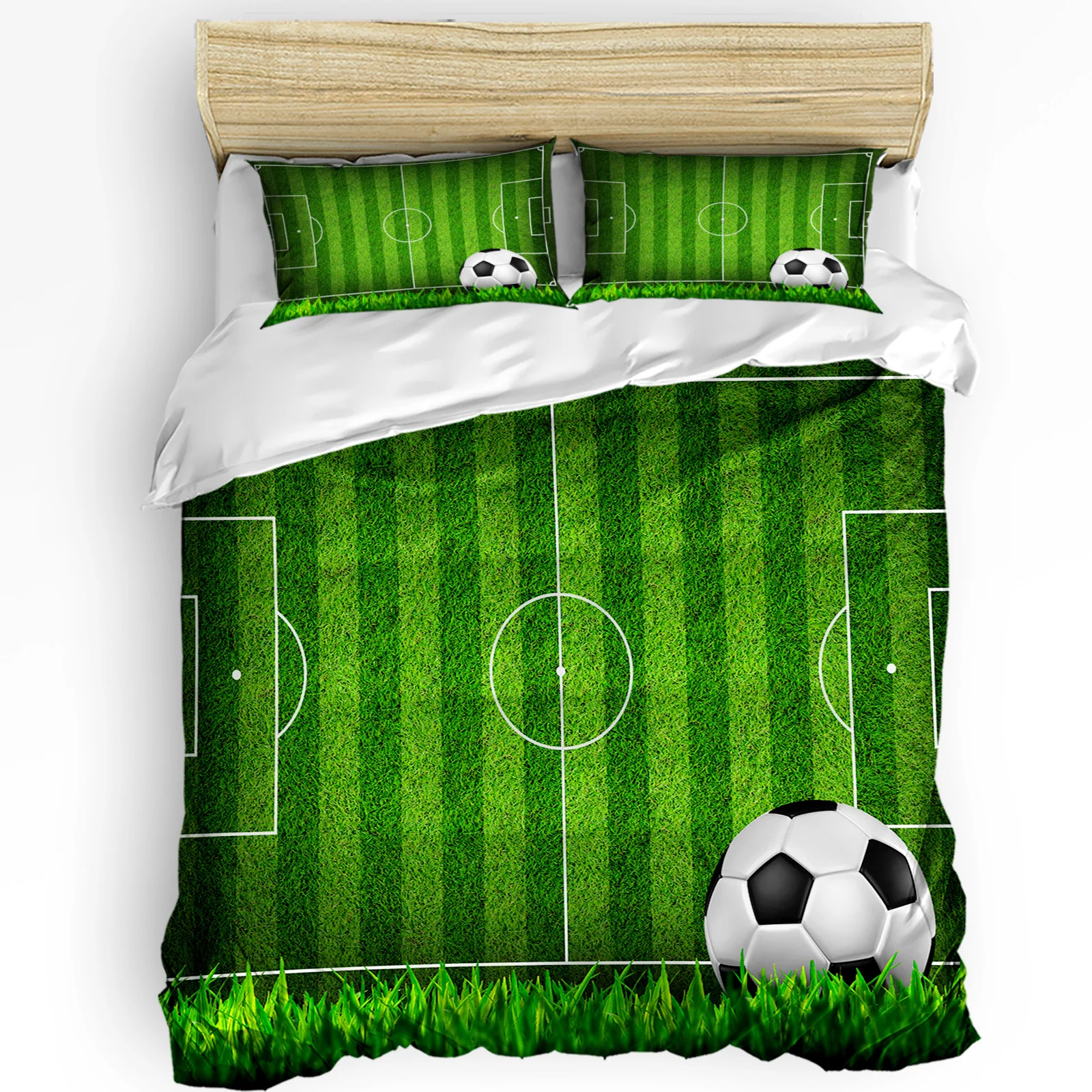 

Football Wall Crack Soccer Printed Comfort Duvet Cover Pillow Case Home Textile Quilt Cover Boy Kid Teen Girl 3pcs Bedding Set