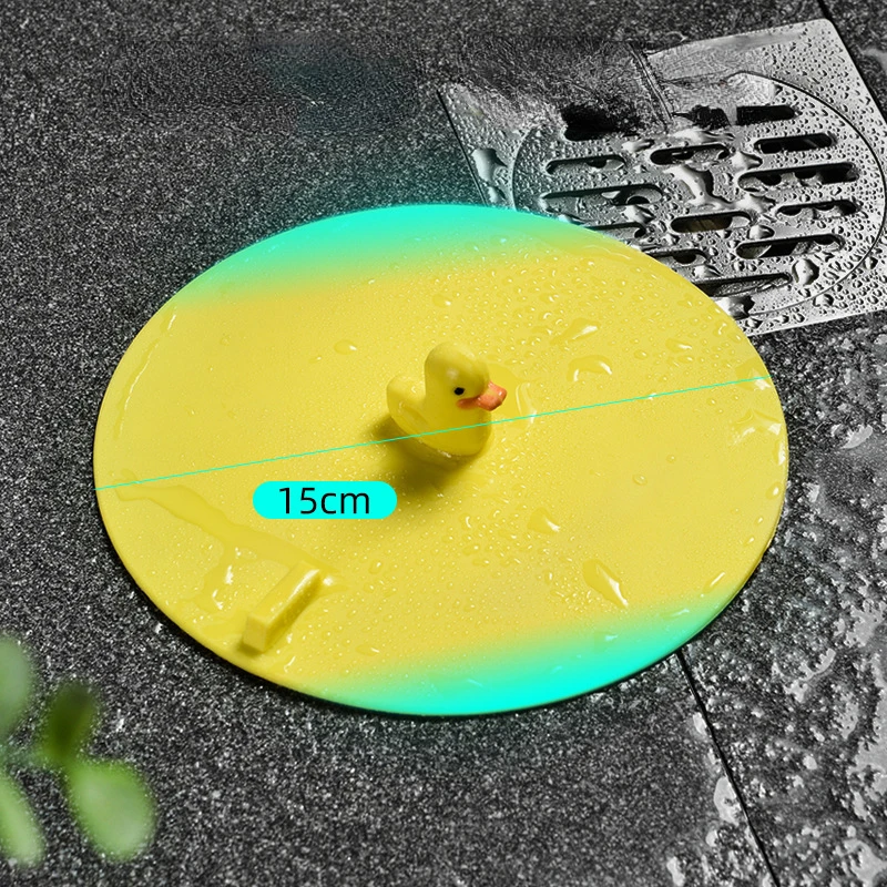 Cartoon Deodorant Floor Drain Cover Sink Plug Anti-clogging Bathtub Pool Strainer Hair Stopper Sewer Round for Kitchen Bathroom