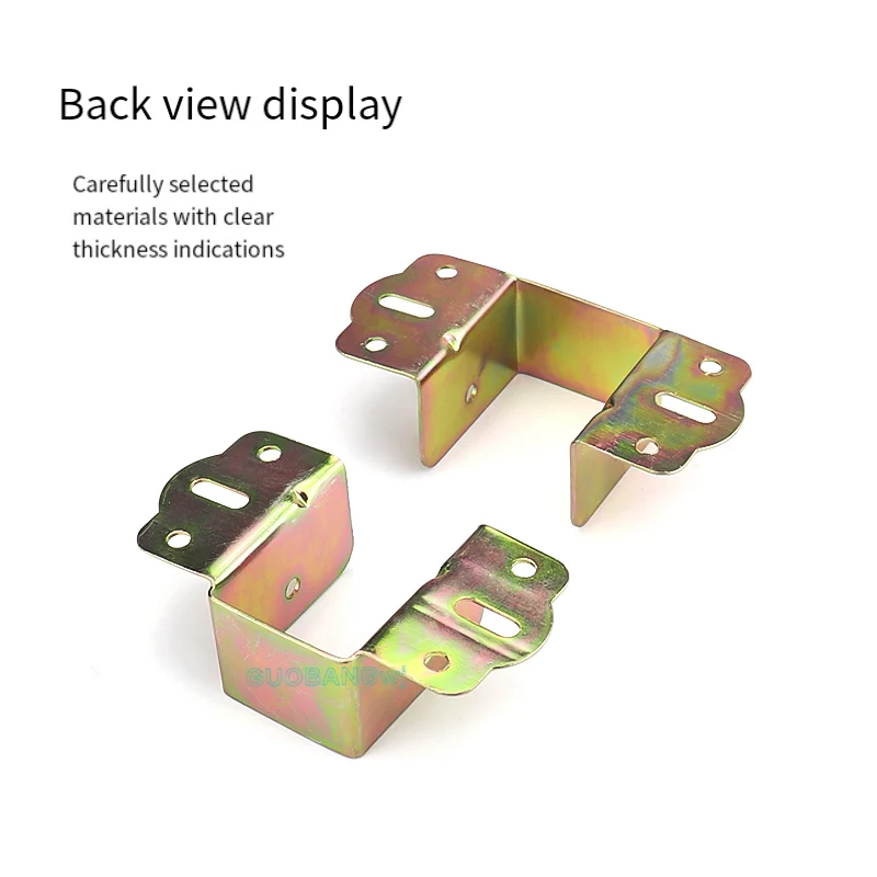 Furniture Hardware Heavy Duty Solid Wood U-Shaped Bed Frame Brackets, Bed Beam Support Clips, Bed Board Fixing Hook with 40mm