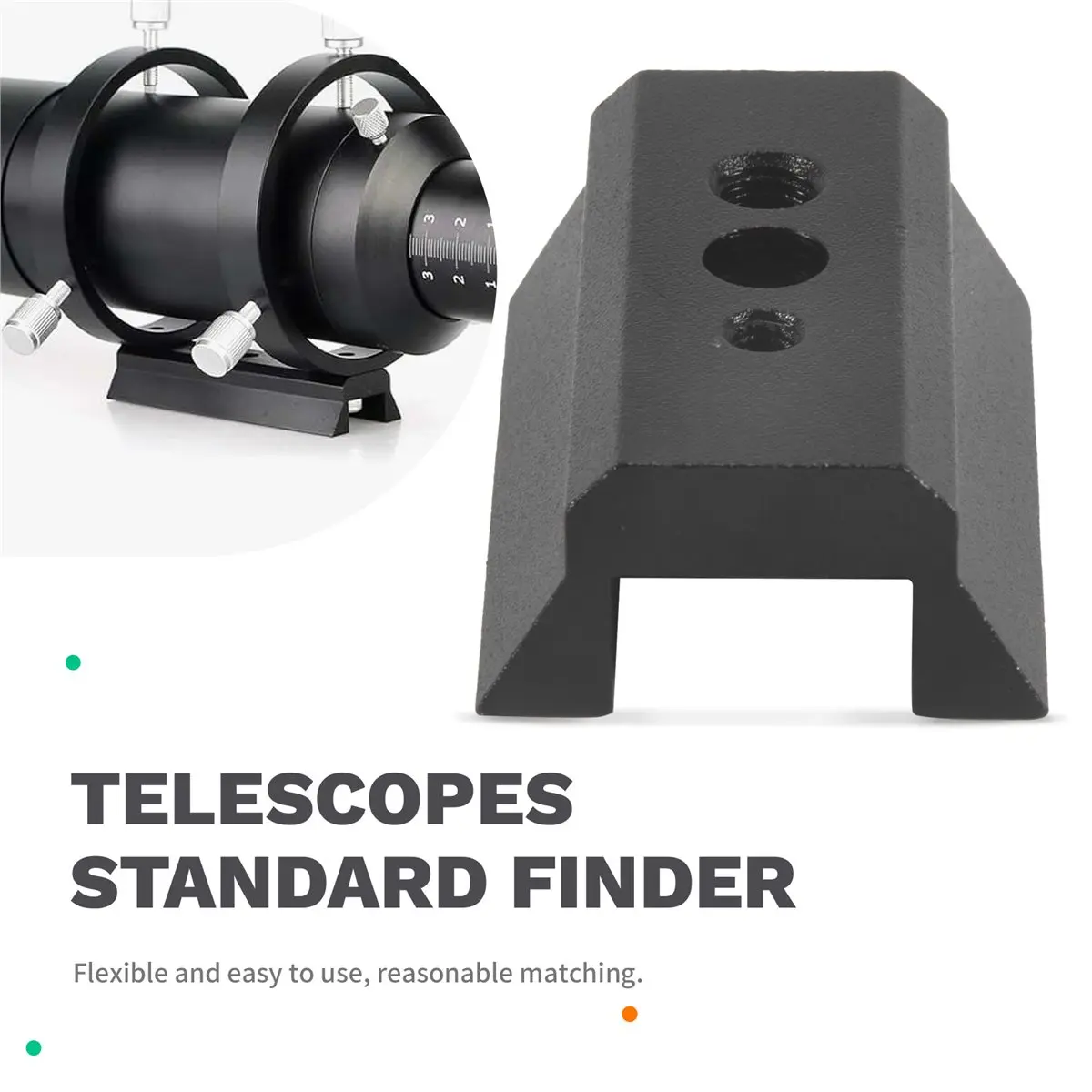 STOCK& Dovetail Rail Plate Telescope Finder Base Spacer Astronomy Telescope Mount Accessories Guide Dovetail Rail,Black