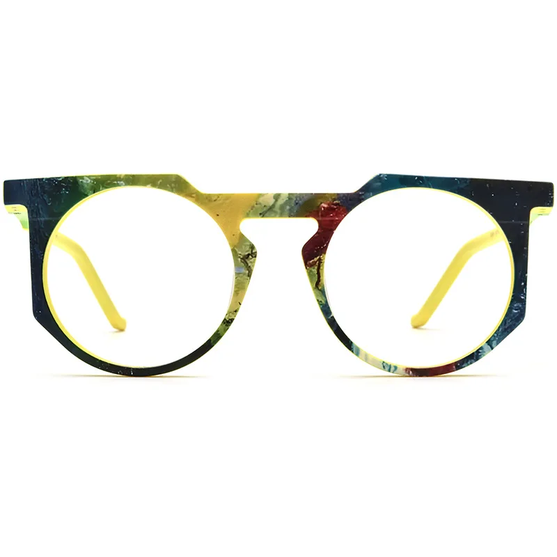Wind Red Acetate Luxury Glasse Frame Men Fashion Brand Design Glasses Frame Woman Retro Round Ultralight Frame Z653