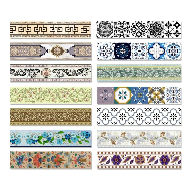 Self-adhesive Waist Line Wall Sticker, Bathroom, Living Room, Skirting Border, Decorative Strip, Waterproof Wallpaper