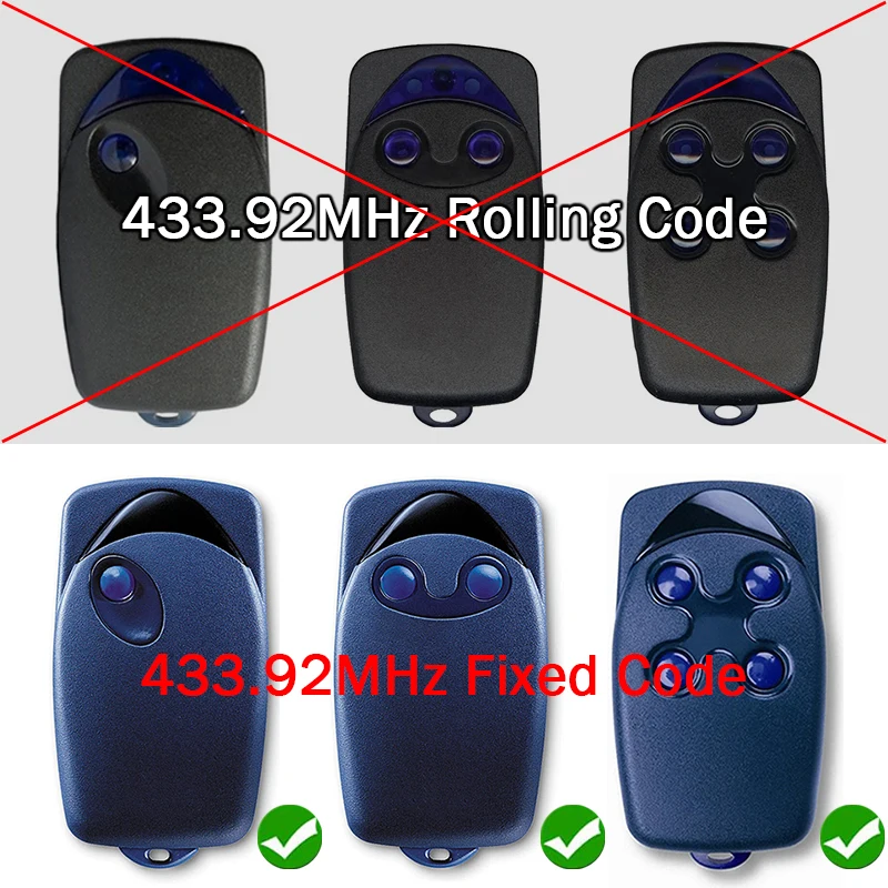 استنساخ FLO1 FLO2 FLO4 جهاز نسخ التحكم عن بعد لباب المرآب بتردد 433.92 ميجا هرتز وجهاز إرسال يدوي لفتح البوابة برمز ثابت