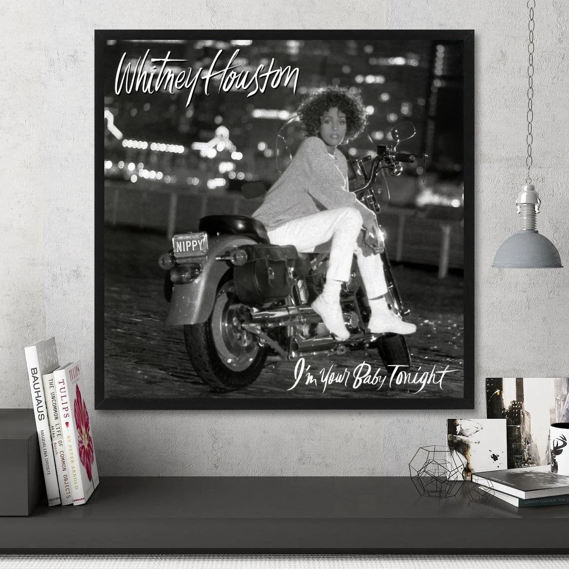 Whitney Houston I'm Your Baby Tonight Music Album Cover Poster Canvas Art Print Home Decor Wall Painting ( No Frame )