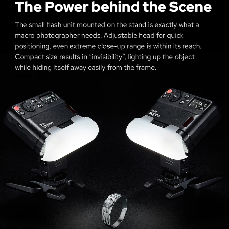 Godox MF12-K2 Macro Flash Speedlite 2.4G Wireless Control TTL/M Mode Built-in Lithium Battery for Canon Nikon Sony Fuji Olympus