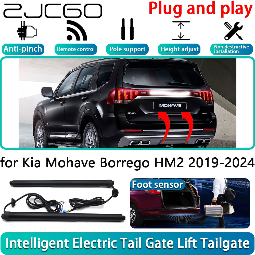 

ZJCGO for Kia Mohave Borrego HM2 2019-2024 Electric Powered Tailgate Power Liftgate Automatic Tailgate System With Foot Sensor