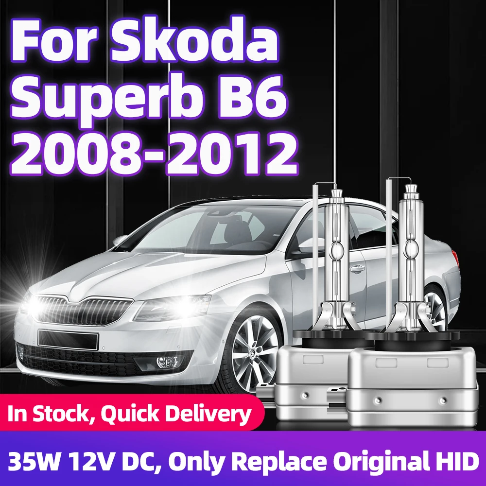 

For Skoda Superb B6 2008 2009 2010 2011 2012 Car Hid Bulb Auto Xenon Headlight DC 12V 35W Lamps 8000K 6000K 12000K High Low Beam