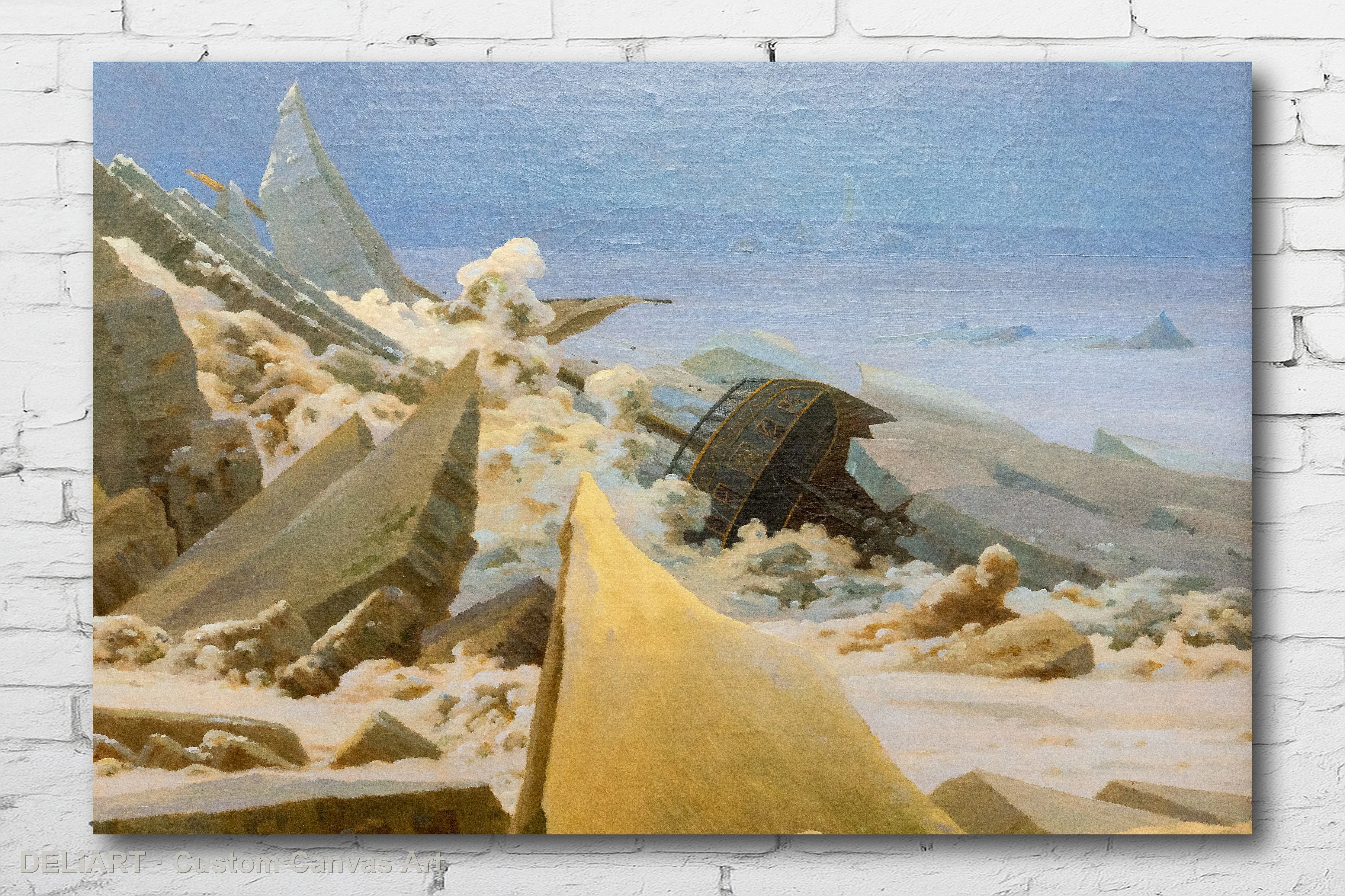 

Romantic Sublime Landscape by Caspar David Friedrich - Fine Art Canvas Wall Art Poster Print Vintage Home Decor Unframed