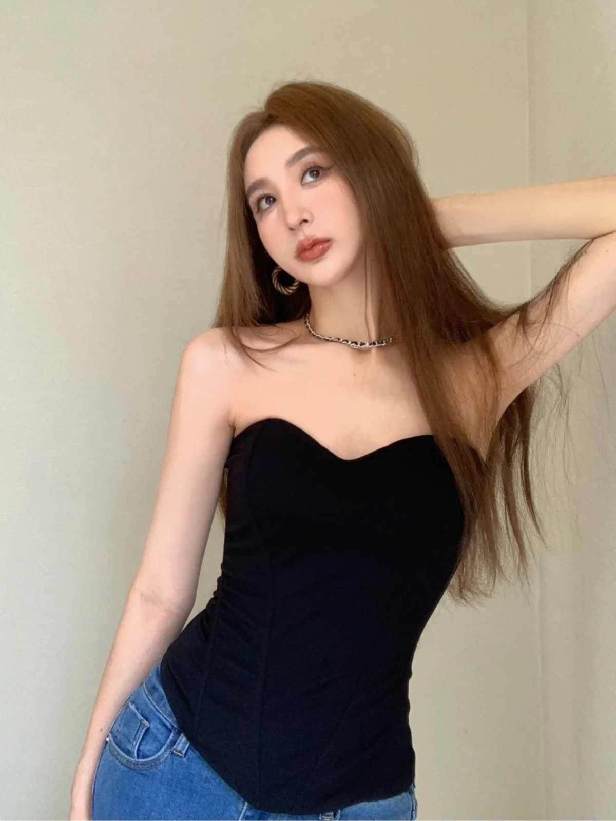 

Сексуальный жилет больших размеров с бретелями, женский летний жилет из волокна на талии, нерегулярный топ в Корейском стиле, прямой крой