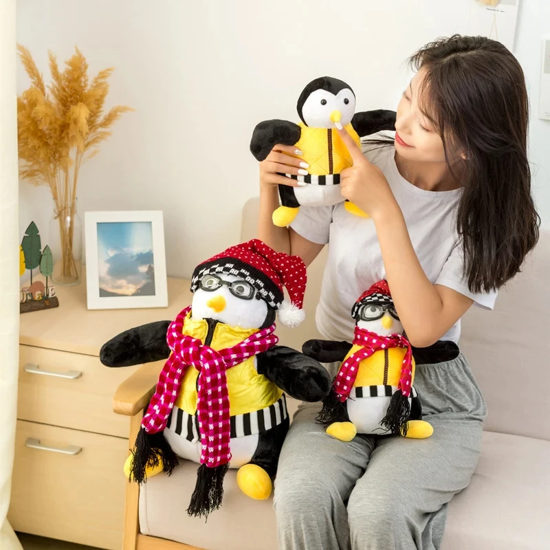 2Sizes Friends Joey\'s Friend Hugsy Plush Toys Cute Penguin Rachel Stuffed Dolls Toys for Children Kids Birthday Christmas Gift