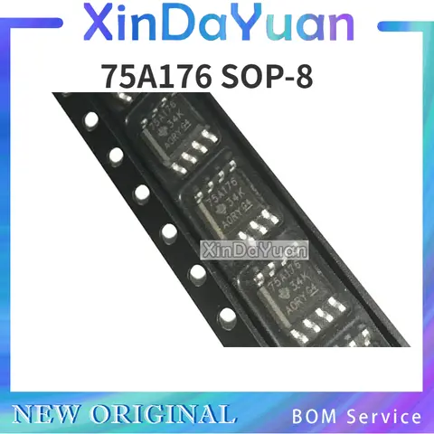 10 pcs 75A176 SN75ALS176DR SOP-8 Transceiver Chip