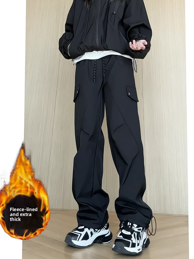 

Men's Winter Workwear Trousers Casual Waterproof Windproof Dustproof Paratrooper Style Straight Leg Sports Leisure Long Trousers