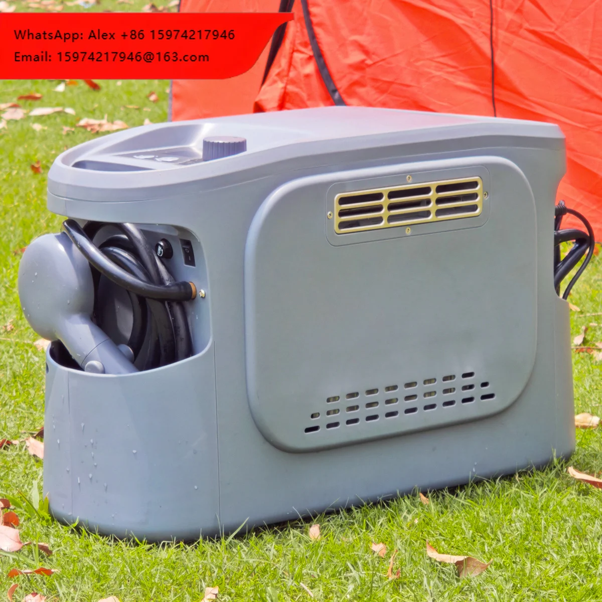 3L Portable Propane Water Heater For Camping - LPG Tankless Instant Hot Shower System With Gas Geyser & 12V DC Backup
