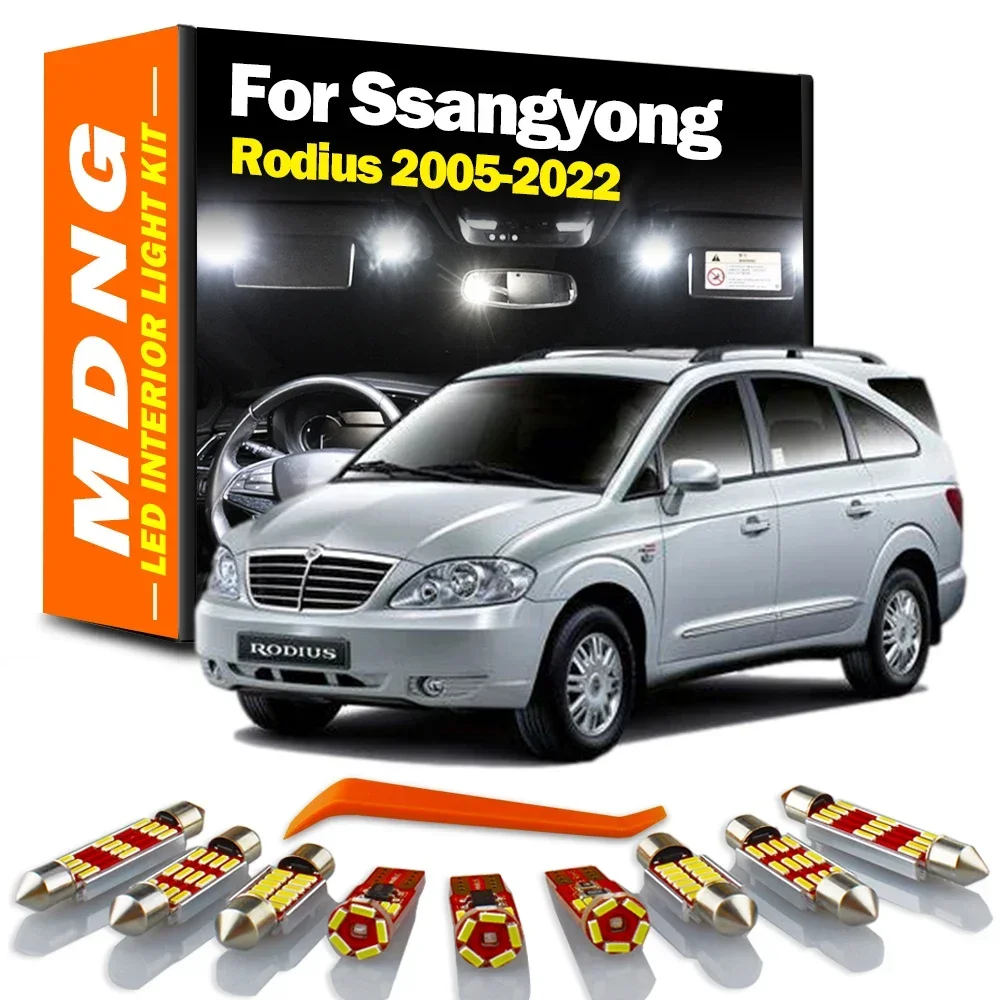 MDNG Canbus LED Interior Light Kit For Ssangyong Rodius 2005- 2015 2016 2017 2018 2019 2020 2021 2022 Car Led Bulbs Accessories