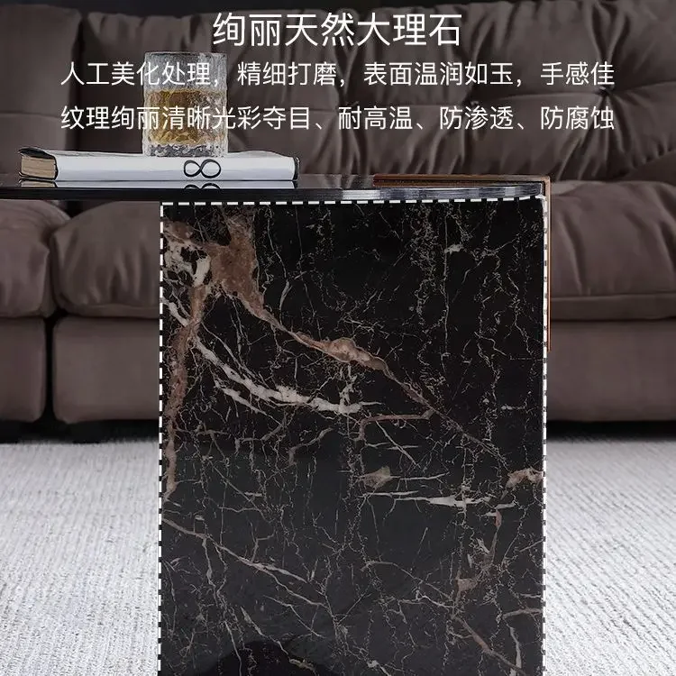 طاولة قهوة إيطالية بسيطة، مربعة، مع قرص دوار، زجاج مقسى، تعليق