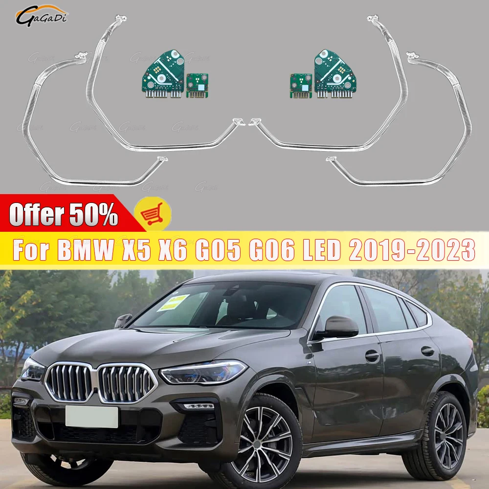 

Fit For BMW X5 X6 G05 G06 LED 2019-2023 Light source chips Daytime running light bulb DRL Headlight Light Guide Tubes