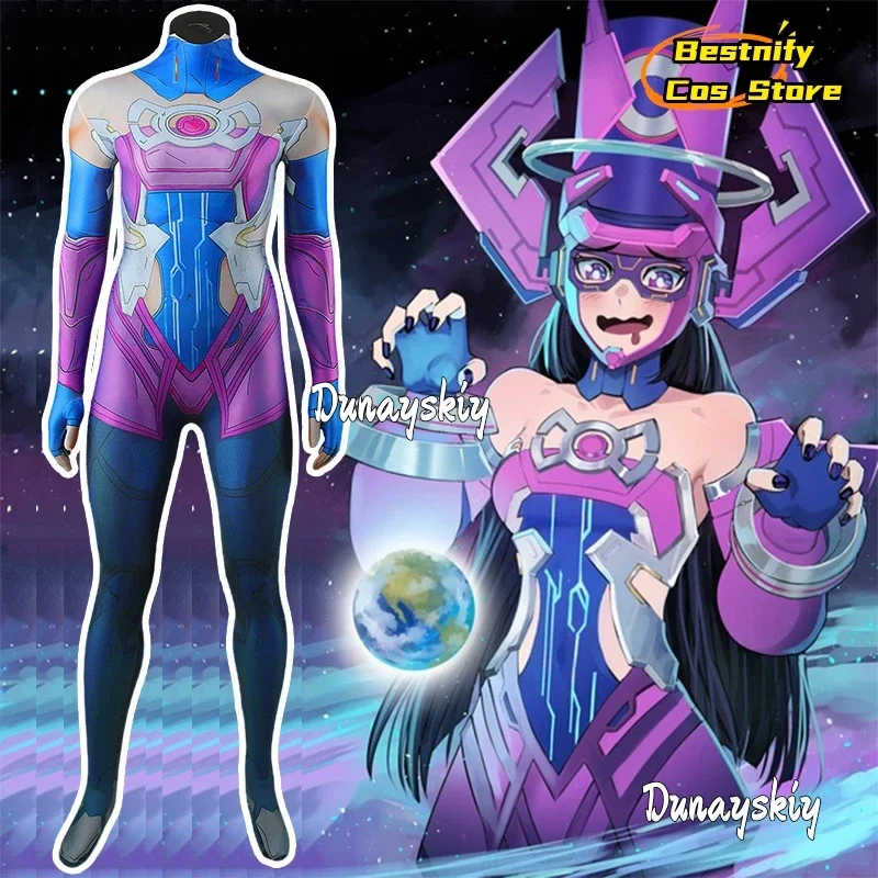 

Косплейигры с заклепками Галактиты, комбинезон для косплея, женский комбинезон, уникальный фестивальный боди, аниме, наряд для рейва, ролевая игра, зентай