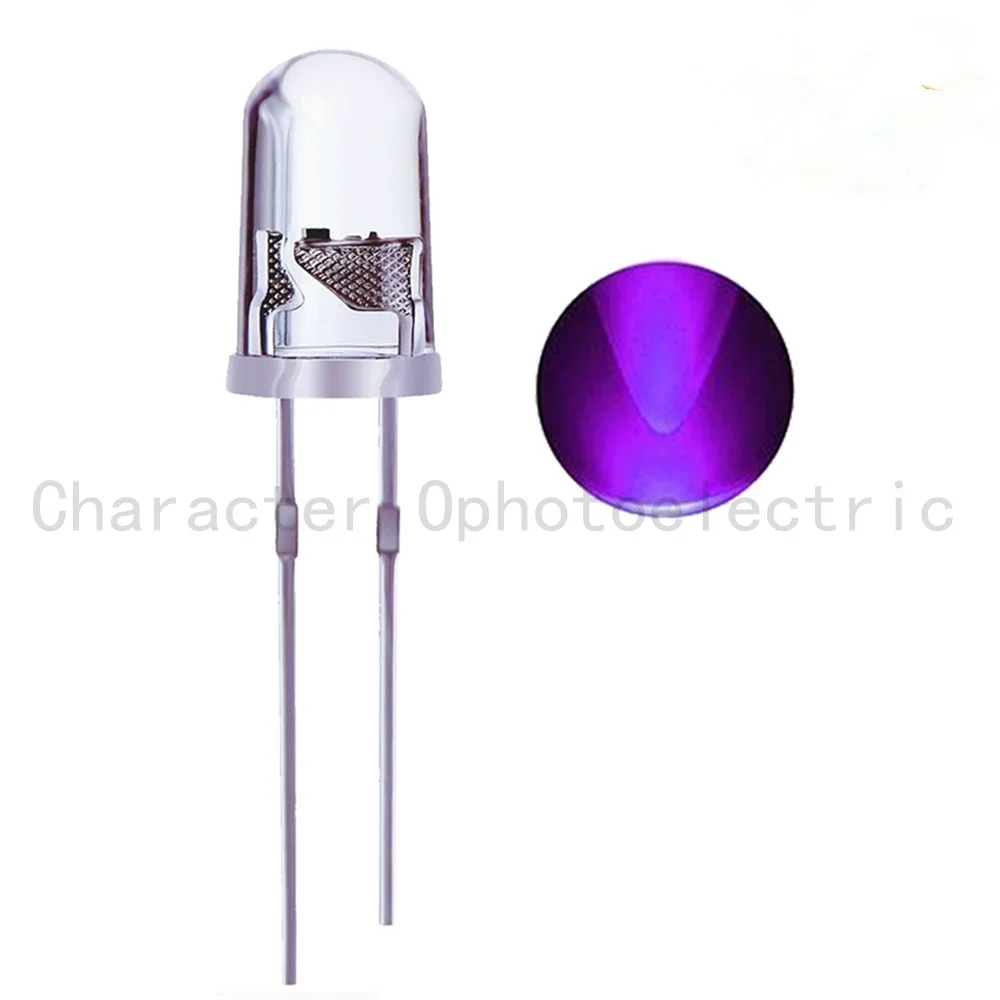 20PCS LED 5mm Round 365nm Ultra Violet UV LED Lamp Diodes