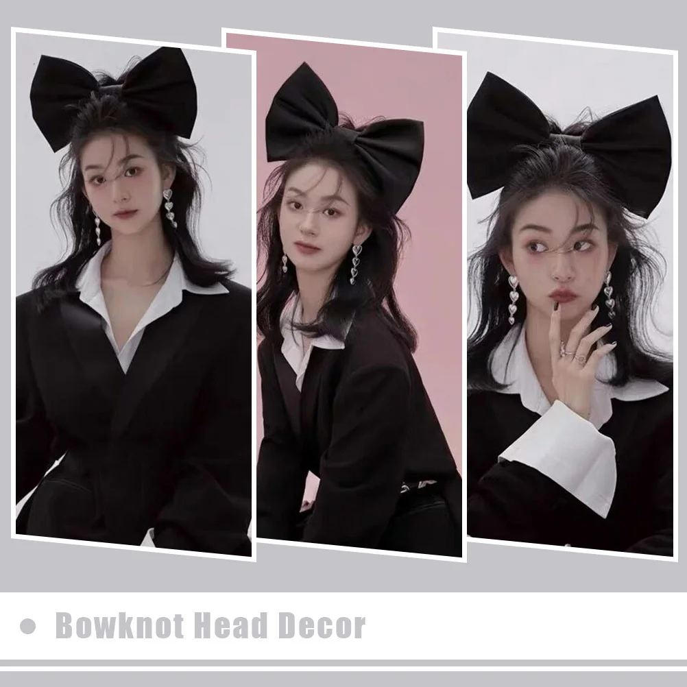 

2pcs Bowknot Headband Cloth Hair Decor For Girls Party Cosplay Photo Prop Hair Accessory Performance Headdress
