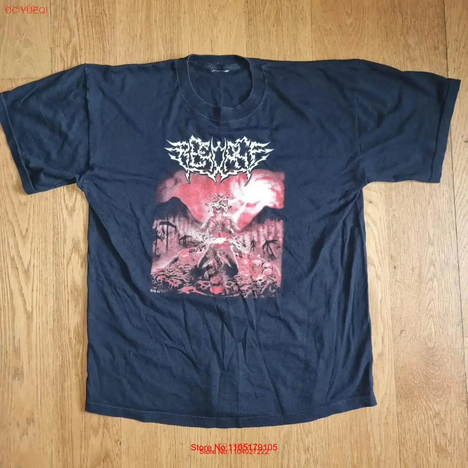 ممالك الندى نادر 2002 تي شيرت عتيق ممالك الموت الوحشي المعدني UKDM Gorerotted رجل يجب أن يموت جثة أكلة لحوم البشر خمر