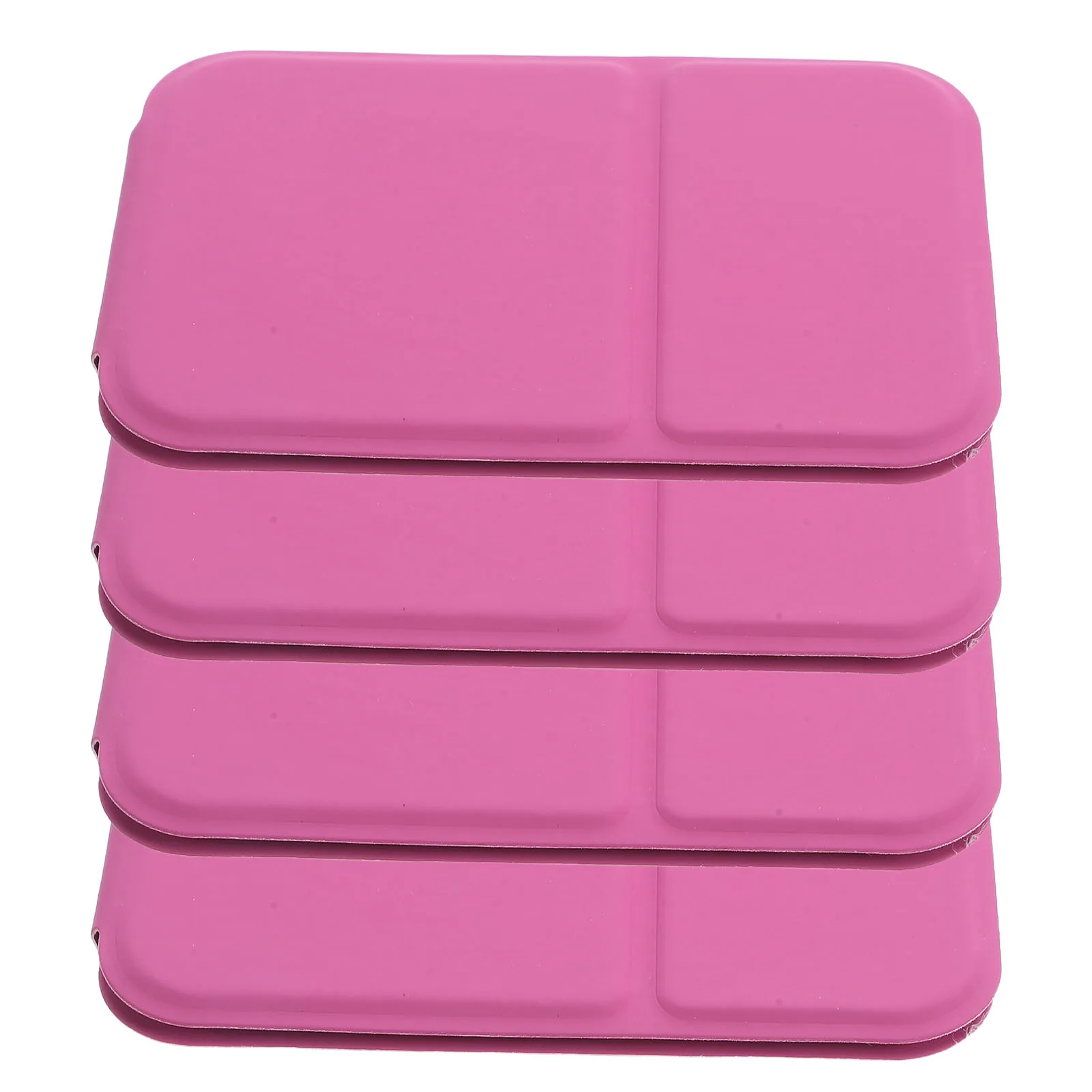 

4pcs Portable Folding Makeup Pu Frame Compact Travel Vanity For Desk Dorm Room Beauty Lightweight Hd Facial Mirror