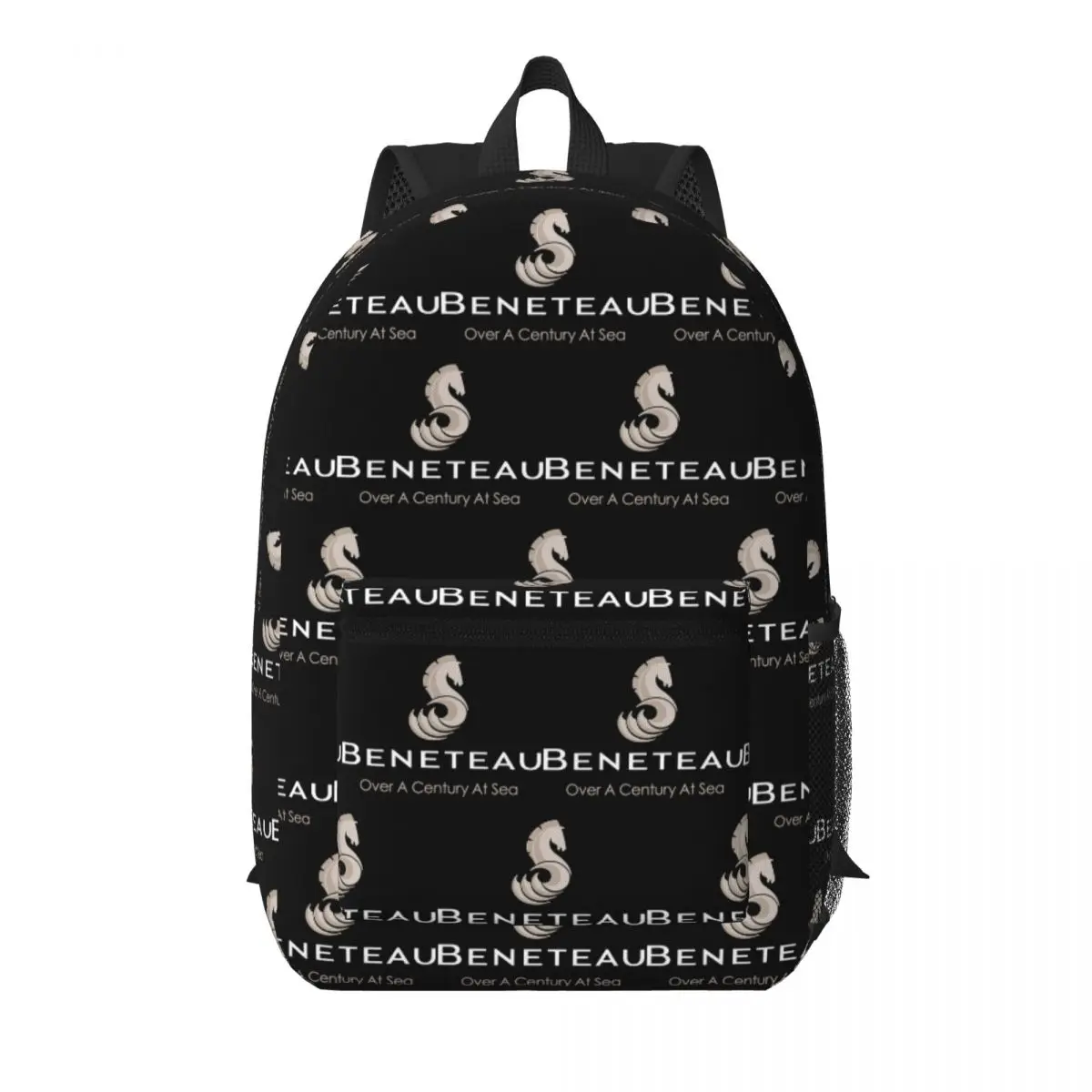 Beneteau Sailboat Sailing Yacht POCKET SIDE Student Backpack School Bag Hiking Travel Daypack Men Women Bookbag Shoulder Bags