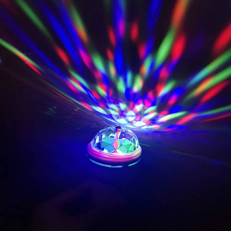 E27 220v rgb rotativa de cristal luzes bola mágica mini festa dj discoteca bola luz interior lâmpadas clube lâmpada led efeito projecto