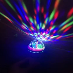 E27 220v rgb rotativa de cristal luzes bola mágica mini festa dj discoteca bola luz interior lâmpadas clube lâmpada led efeito projecto