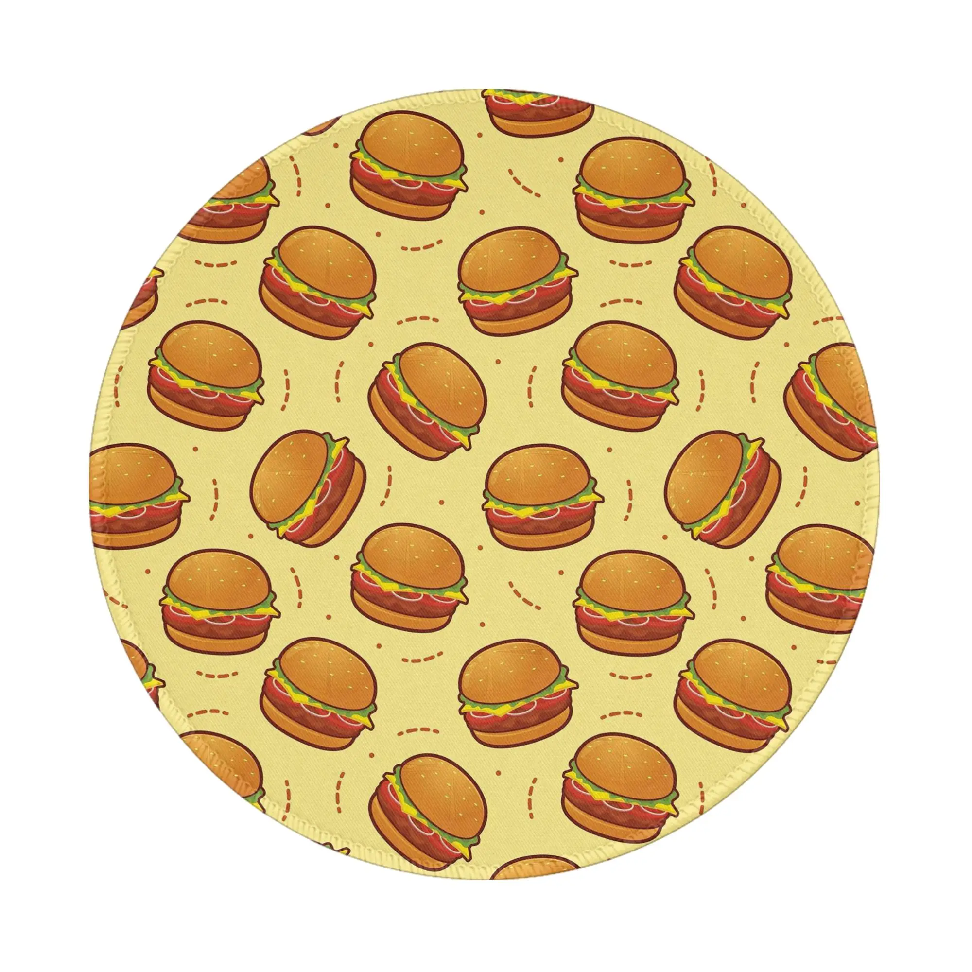 Burger Pattern Mouse Pad Computer Keyboard Mouse Mat Gamer PC Laptop Desk Mat Office Accessories Table Mats