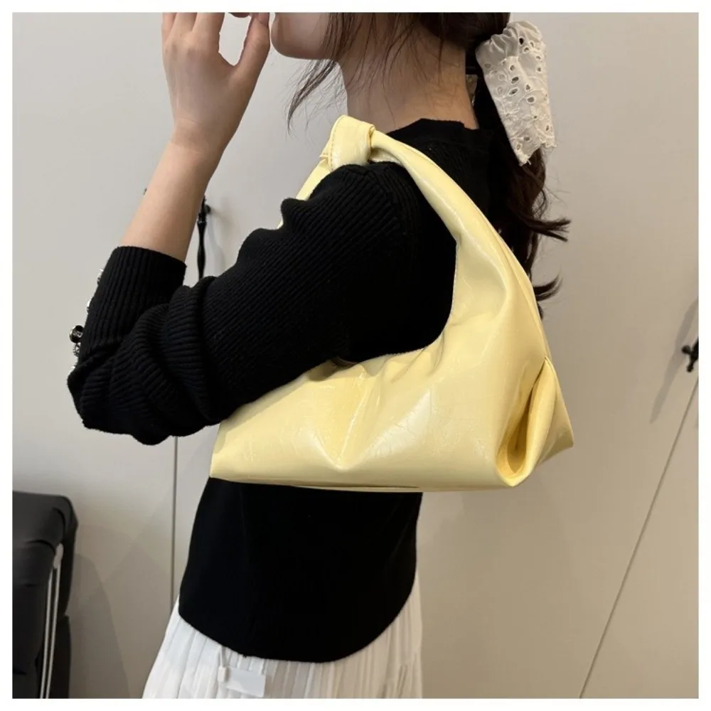 Trendige Vintage-Clutch-Taschen, Schultertaschen aus PU-Leder in Unifarben, luxuriöse Tragetaschen für Damen – Detail 19