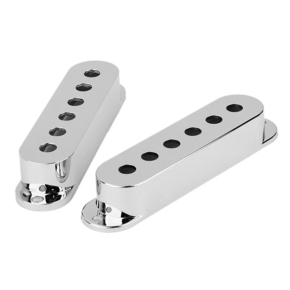 

7Pcs Single Coil Pickup Covers 48 52mm Spaced Volume Tone Knobs Switch Tip Set for Electric ST Guitar Accessories