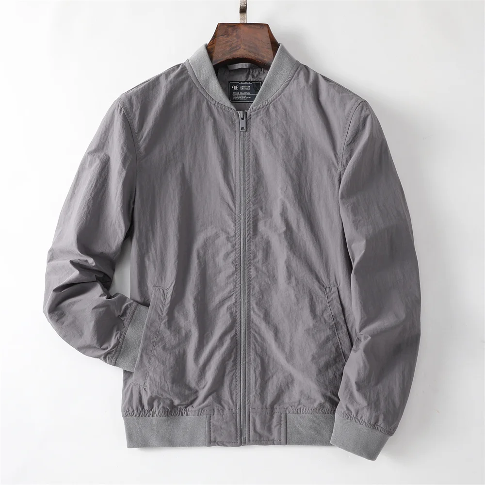 

Retro Style Men's Autumn Casual Jackets Windproof Polyester Outdoor Coat Fashion Loose Baseball Jackets