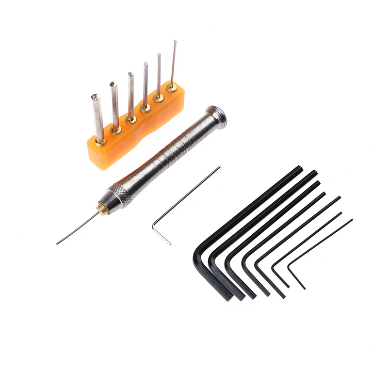 7개 세트 합금강 육각 렌치 육각 키 알렌 렌치 수공구 0.7mm/0.9mm/1.3mm/1.5mm/2mm/2.5mm/3mm