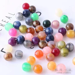 Wholesale Translucent Jelly Beads Acrylic Jade Beads For Jewelry Making, 8 10 12 14mm Beads Assortment For DIY Crafts Making