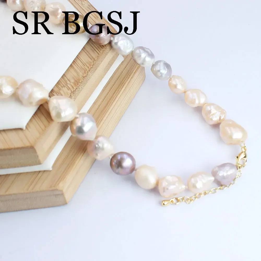 10-11mm Genuine Natural Freshwater Purple Pearl Short Chokers Necklace for Women Jewelry Mother\'s Day Gift 18inch