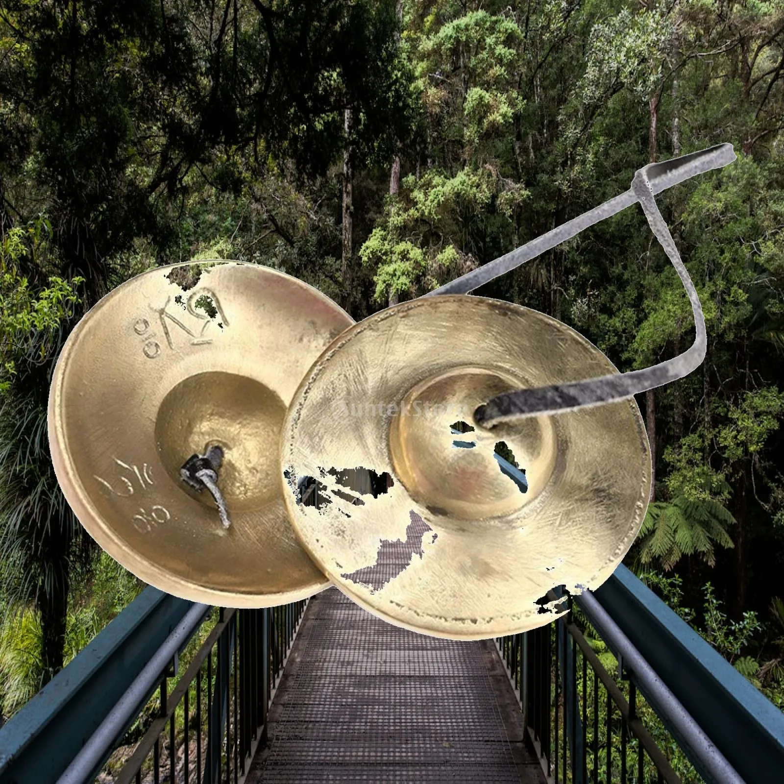 Cloche de méditation en cuivre Tingsha, instrument à symboles pour les doigts, carillons bouddhistes, instrument de musique pour la pleine conscience et le yoga