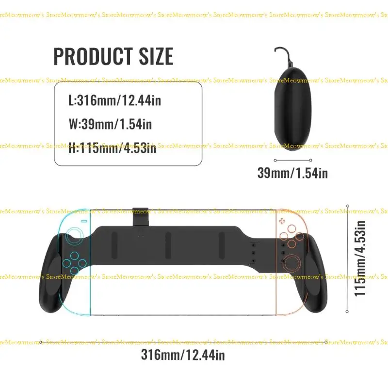 W91a مضاد للزلابين قبضة يدوية عالمية مريحة محمولة حامل القبضة Game Game Console Bracket Grip for NS2