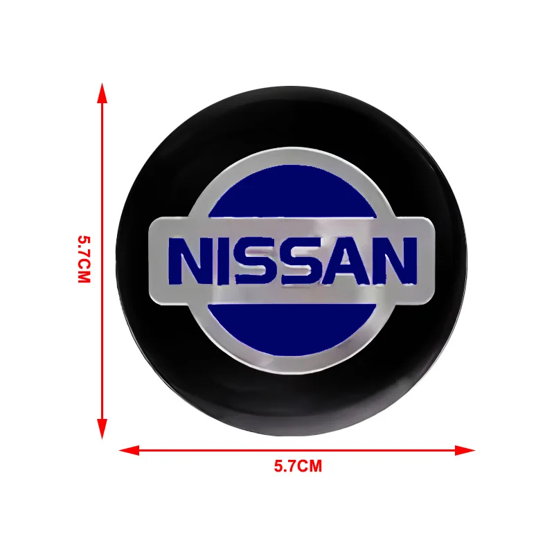 4pc Car Wheel Center Hub Cap Rim Cover Emblem Sticker For Nissan Qashqai X J10 J11 Trail Tiida Teana Skyline Juke X-trail Almera