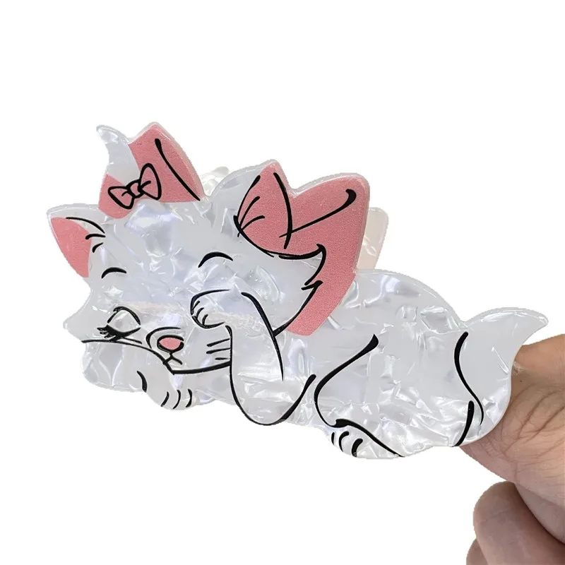Kreative Niedliche Cartoon-Katzen-Haarspange Tier-Acetat-Haarklammer Mädchen Krabben-Haarspange Persönliche Haarklammer Haaraccessoires für Frauen – Detail 5