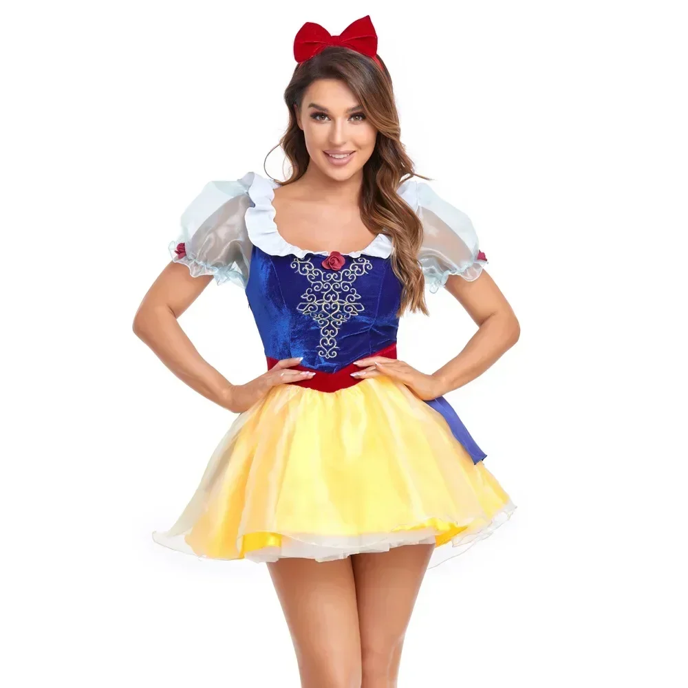 

New Halloween Adult Cosplay Snow White Fancy Dress Costume
